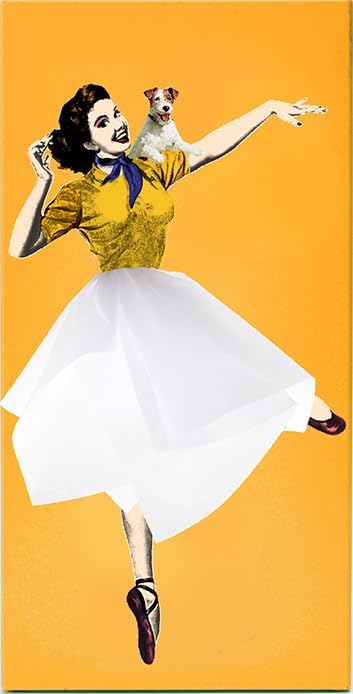 Flying Skirt® Tissue Box - The Original Award-Winning Lady Skirt Design, Resin Pop Art, Weighted Metal Base, Made in Korea, Premium Gifts & Novelty Home Decor by Spextrum (Orange)