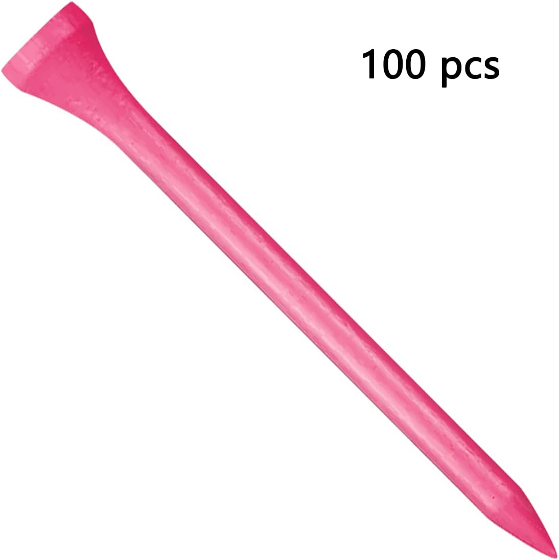 Wooden Golf Tees 3-1/4", 2-3/4", 1-1/2" Available,100 Count (Natural Color, White, Black, Blue, Red, Pink)