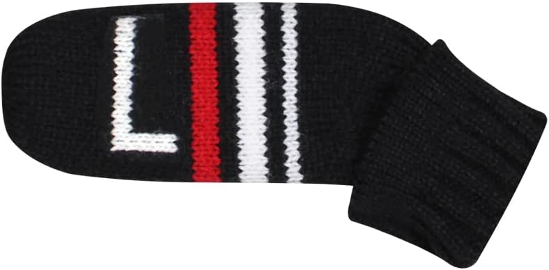 Scott Edward 1/7/10 Pcs Knitted Golf Club Head Covers for Irons Wedge Cuteness and Basically Socks Shape Washable Golf Club Head Protector on Red/Blue Warning Style