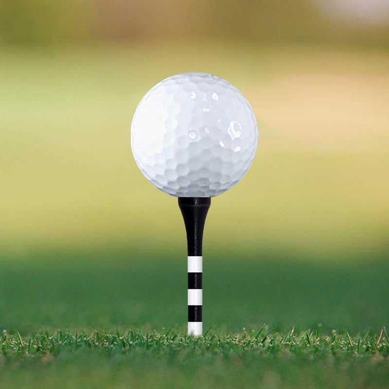 Wooden Golf Tees 3-1/4", 2-3/4", 2-1/8", 1-1/2" Available, 100 Count (Natural Color, White, Black, Blue, Red, Green, Yellow, Pink, Orange)