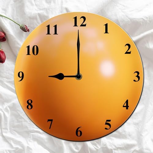 Ping Pong Round Wall Clock Silent Non-Ticking Clock Battery Powered Desktop Standing Wall Decor for Living Room Kitchen Home Bedroom Office or School 10inch