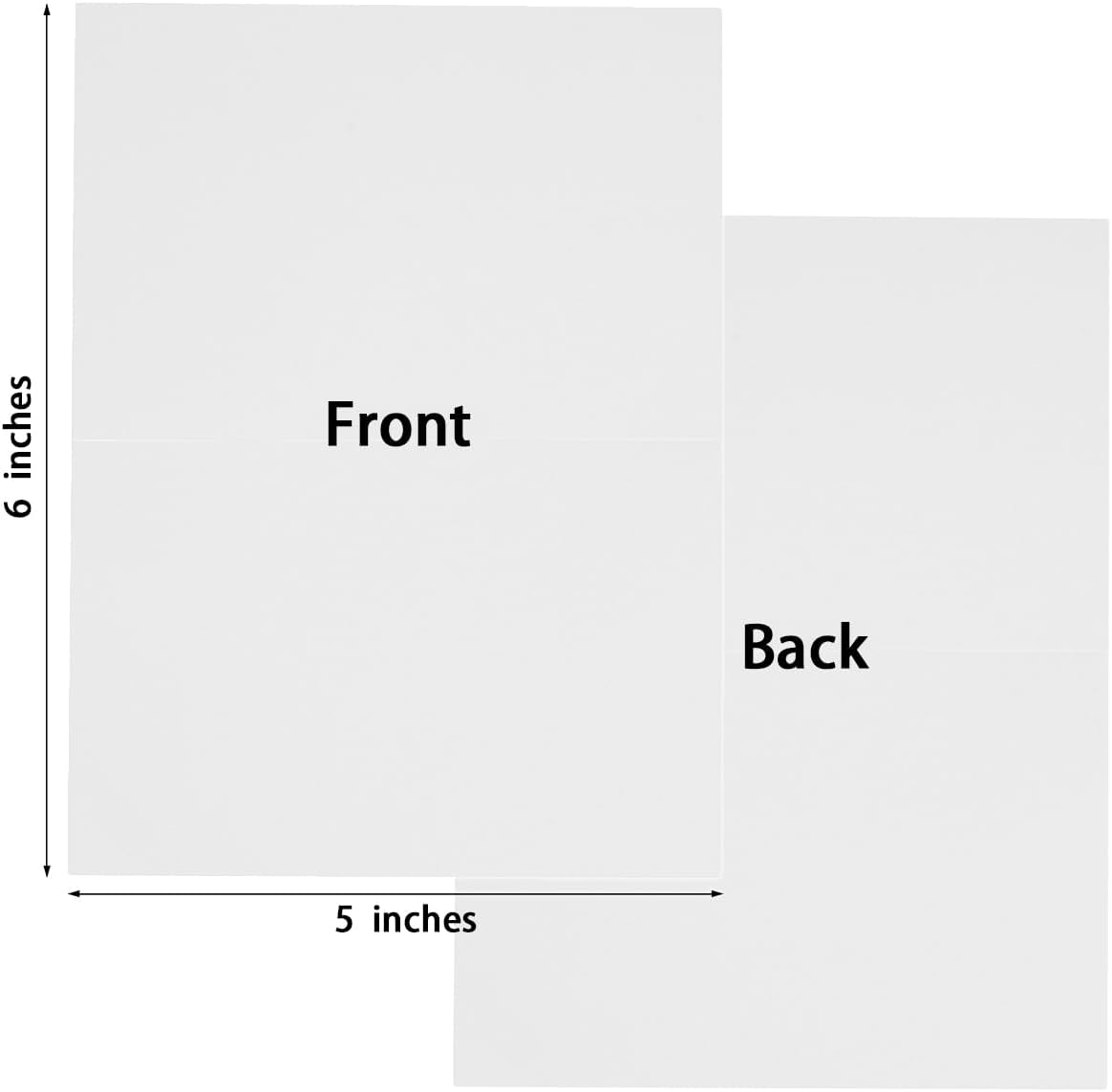 50 Pack Blank Cards Folded Cardstock Thank You Blank Greeting Cards for Invitations, Wedding, Greeting Cards, All Occasion DIY, 3x5 Folded Cards White