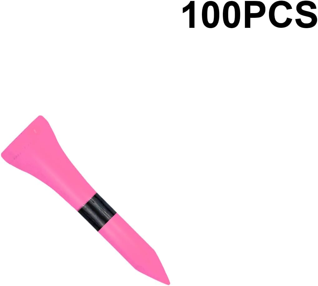 Wooden Golf Tees 3-1/4", 2-3/4", 2-1/8", 1-1/2" Available, 100 Count (Natural Color, White, Black, Blue, Red, Green, Yellow, Pink, Orange)