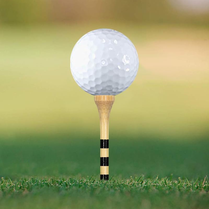 Wooden Golf Tees 3-1/4", 2-3/4", 2-1/8", 1-1/2" Available, 100 Count (Natural Color, White, Black, Blue, Red, Green, Yellow, Pink, Orange)