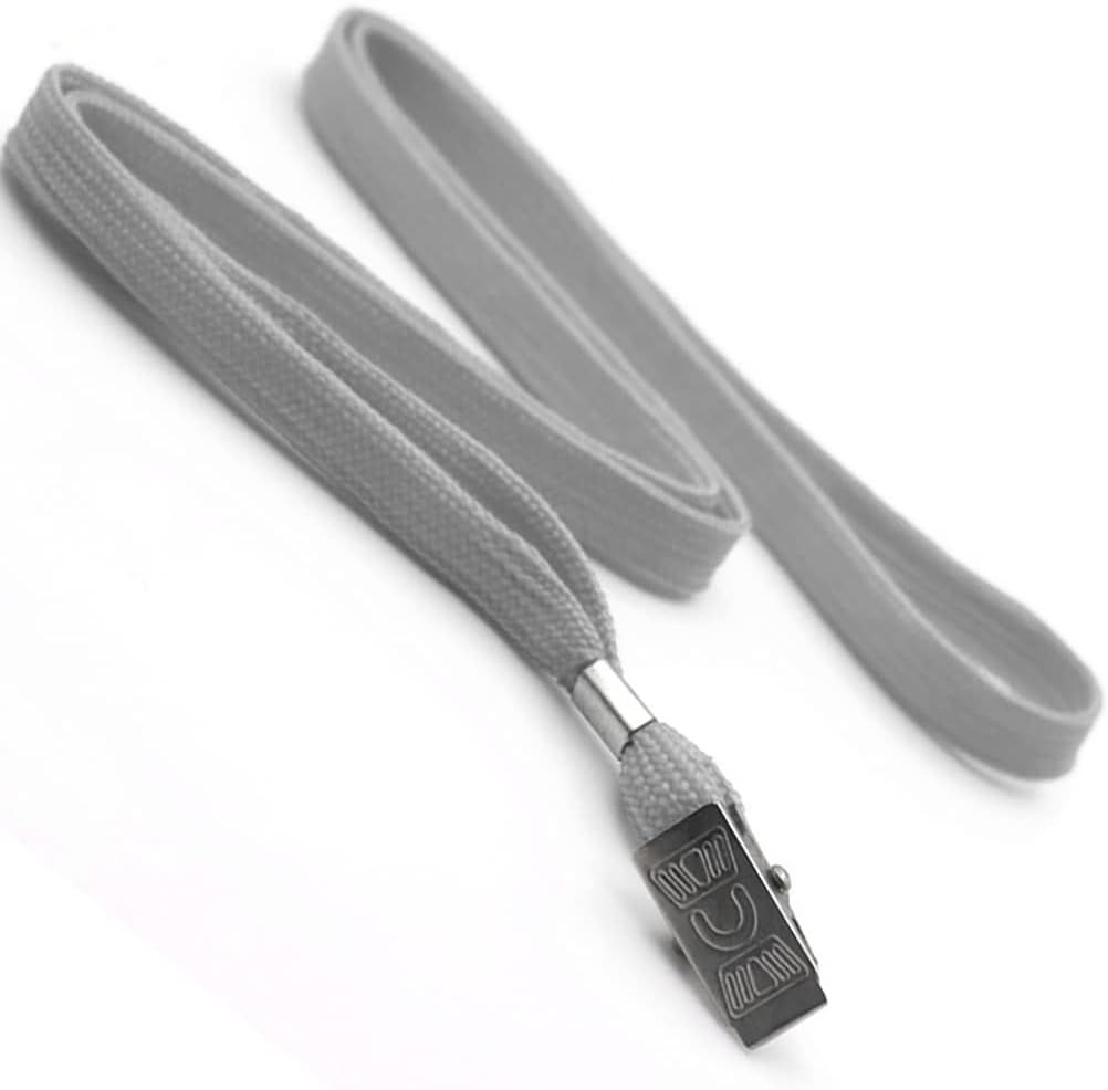 Ollain Badge Lanyards Neck Bulk Cruise Lanyards Lanyard with Clip for ID Card Name Tags Badge Holders (Gray, 50 Pack)