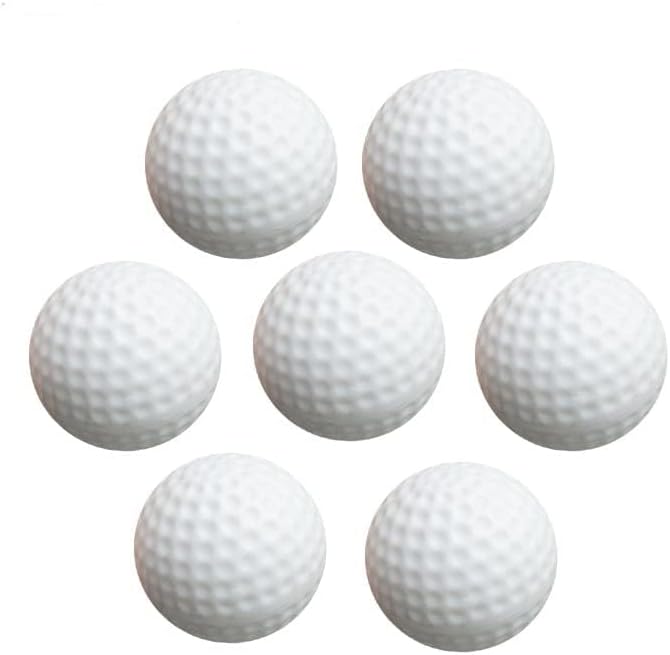 White Hollow Practice Golf Balls Plastic 12Pcs,42mm Plastic Golf Training Balls Airflow Limited Flight Golf Balls for Swing Practice Driving Range Home Backyard Use