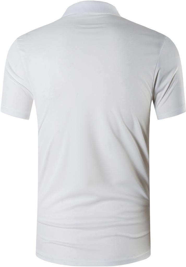 jeansian Men's Sport Outdoor Quick Dry Fit Short Sleeves Polo Tee Shirt Tshirt T-Shirt Tops Golf Tennis Bowling LSL195