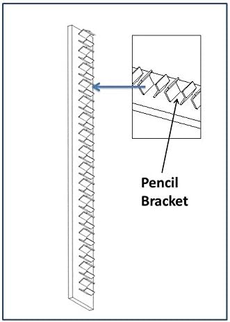 Eureka Golf Pencil Display Case with Acrylic Cover | Holds 96 Round or Hexagonal Pencils | Black/Gray | USA Made