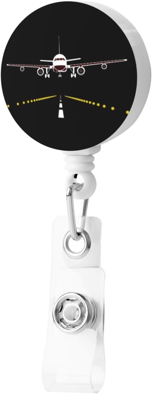 Airplane Aircraft Badge Reels Retractable Badge Holder with Clip for Id Name Tag Office Worker Student Teacher Nurse Doctor