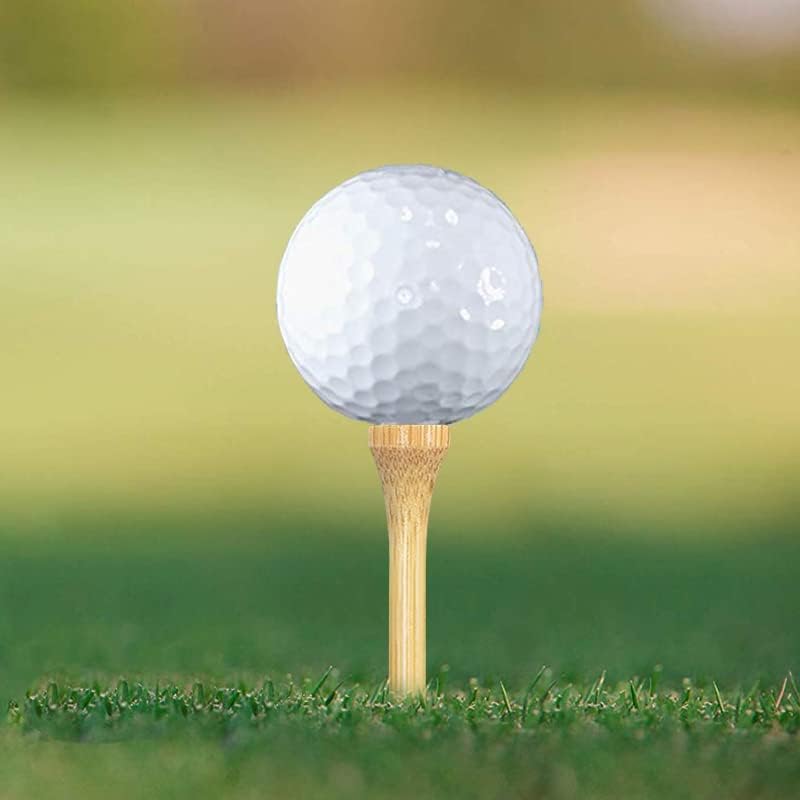 Wooden Golf Tees 3-1/4", 2-3/4", 1-1/2" Available,100 Count (Natural Color, White, Black, Blue, Red, Pink)