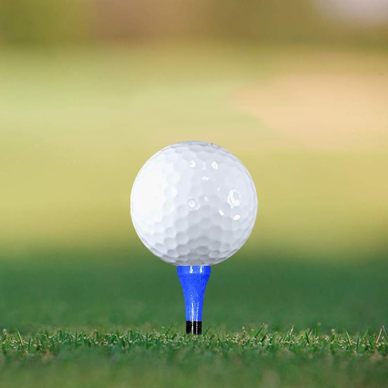 Wooden Golf Tees 3-1/4", 2-3/4", 2-1/8", 1-1/2" Available, 100 Count (Natural Color, White, Black, Blue, Red, Green, Yellow, Pink, Orange)