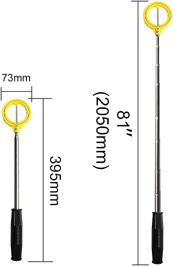 Golf Ball Retriever Or Pick Up Tool with Automatic Extendable, Stainless for Water Bush White Yellow 2 Colors Gift for Golfer