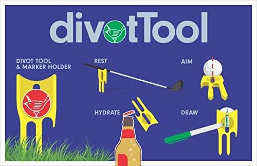 Birdicorn Golf Divot Repair Tool & Golf Ball Marker 6-in-1 Golf Divot Tool