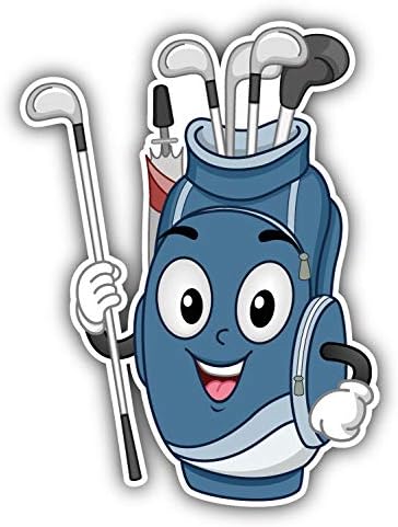 Cartoon Golf Clubs Bag Mascot Sticker for Scrapbooking, Calendars, Arts, Kids DIY Crafts, Album, Bullet Journals 50 Pack
