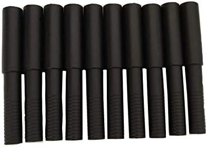 10pcs Golf Club Graphite Shaft Extender for Driver, Fairway Wood, Hybrid - 102mm/4in, 50mm/1.97in, 0.595in, 0.49in, 8g Each - Black, Ambidextrous, Regular Flex