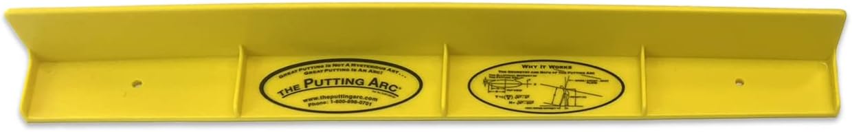 The Putting Arc - T3 Model - Golf Training Aid Used to Perfect Your Putting and Reduce Your Score! - Practice and Master Your Putting Fundamentals! - Golden Yellow