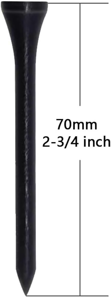 Wooden Golf Tees 3-1/4", 2-3/4", 1-1/2" Available,100 Count (Natural Color, White, Black, Blue, Red, Pink)