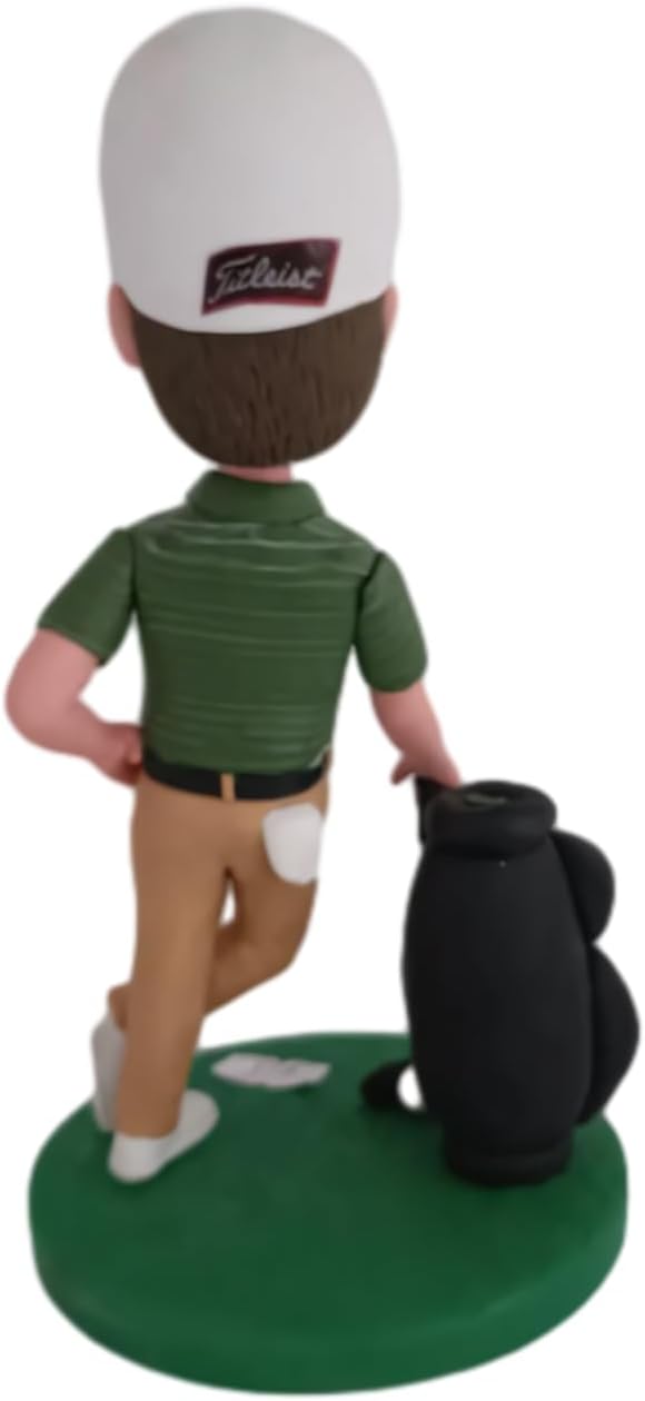 Custom bobblehead, Casual Golf Handmade 𝐏𝐞𝐫𝐬𝐨𝐧𝐚𝐥𝐢𝐳𝐞𝐝 Sculpture Gift, Suitable for Men, Boyfriends, Husbands, Grandchildren, sons, Office Colleagues or Bosses