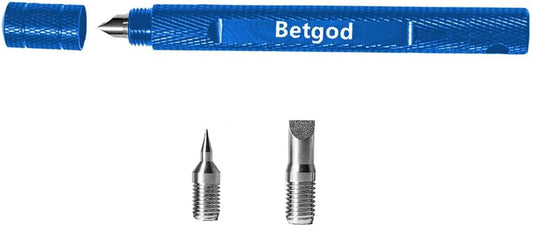 3-in-1 Golf Club Groove Sharpener - Re-Grooving Tool for U & V-Grooves - Generates Optimal Backspin (Blue)