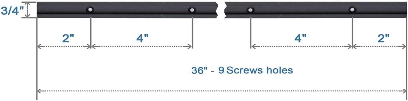 [JINTECH] Golf Club Holder, Wall Display, Wall Hanger, Rack, Mount, Organizer, Hold 16 Clubs on 36" Aluminum Rack (Half-Half Mix)