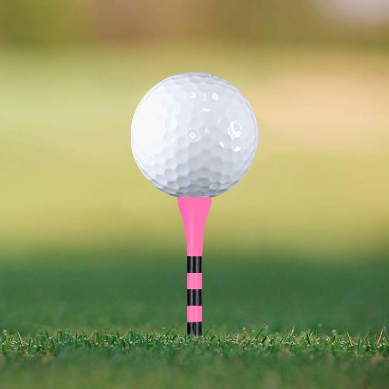 Wooden Golf Tees 3-1/4", 2-3/4", 2-1/8", 1-1/2" Available, 100 Count (Natural Color, White, Black, Blue, Red, Green, Yellow, Pink, Orange)