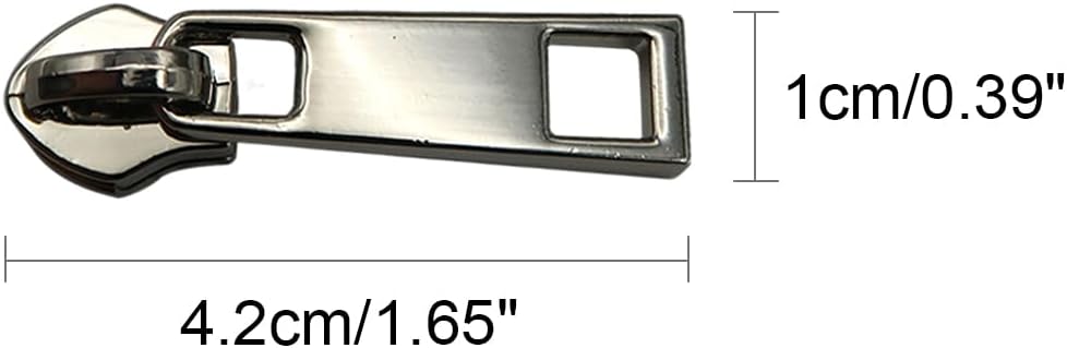 HOLSHUN #5 Zipper Sliders Zipper Pull 30pcs Bulk Heavy Duty Metal Silver Pulls for #5 Nylon Coil Zippers Replacement #5 Sliders for Luggage Luxury Bag Hardware Luggage & DIY Craft Supplies