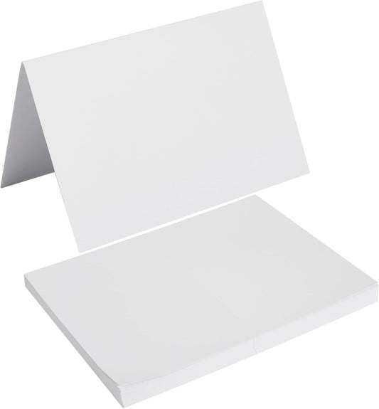 50 Pack Blank Cards Folded Cardstock Thank You Blank Greeting Cards for Invitations, Wedding, Greeting Cards, All Occasion DIY (White, 2x3.5)