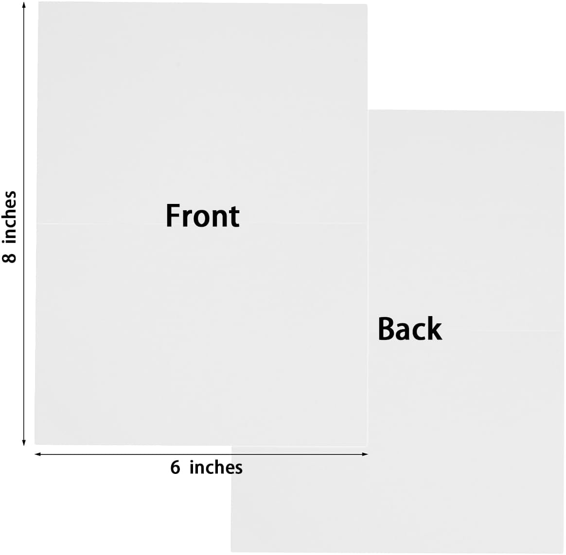 50 Pack Blank Cards Folded Cardstock Thank You Blank Greeting Cards for Invitations, Wedding, Greeting Cards, All Occasion DIY, 4x6 Folded Cards White