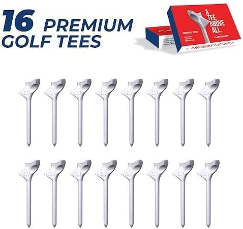 Flightpath Diamond Golf Tees – Patented Design to Reduce Spin for Long, Straight Drives – Low-Friction Long Tees, Robotically Tested for Ball Spin – USGA Approved Performance