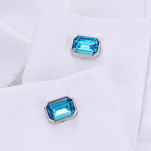 S&W Wedding Cufflinks for Men Cuffs with Gift Box Business for Tuxedo Shirts