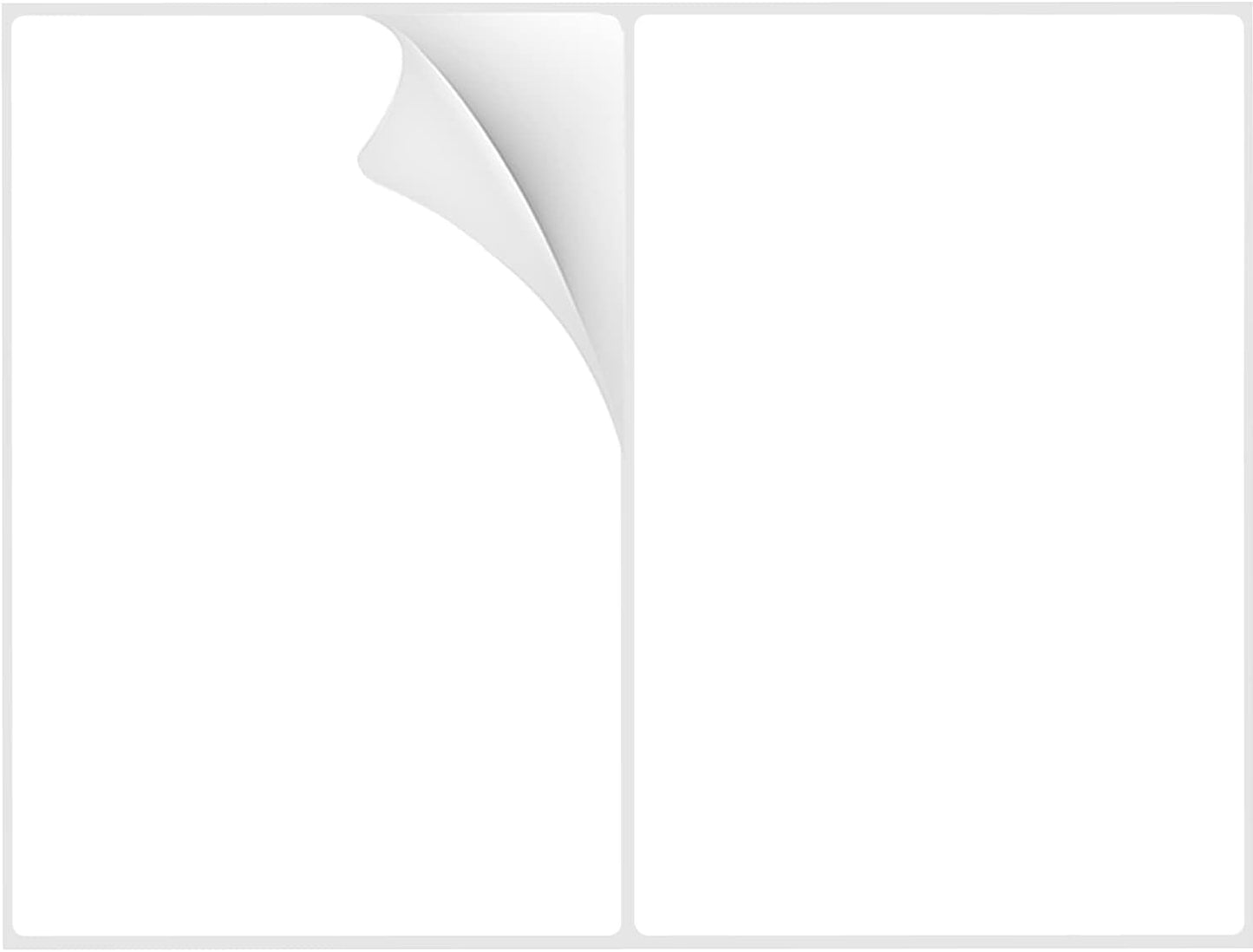 8-1/2"×5-1/2" Shipping Labels 200 Labels Sticker Paper for Laser/Ink Jet Printer mailing Labels 8.5"×11" White 2 per Sheet