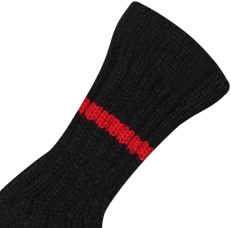 Scott Edward 1/7/10 Pcs Knitted Golf Club Head Covers for Irons Wedge Cuteness and Basically Socks Shape Washable Golf Club Head Protector on Red/Blue Warning Style
