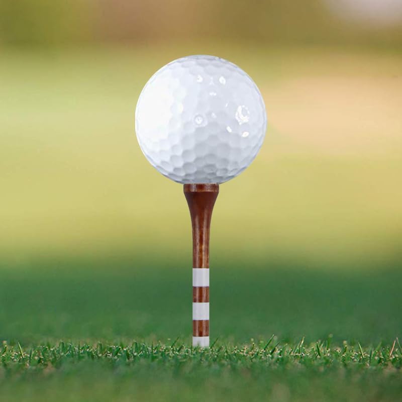 Wooden Golf Tees 3-1/4", 2-3/4", 2-1/8", 1-1/2" Available, 100 Count (Natural Color, White, Black, Blue, Red, Green, Yellow, Pink, Orange)