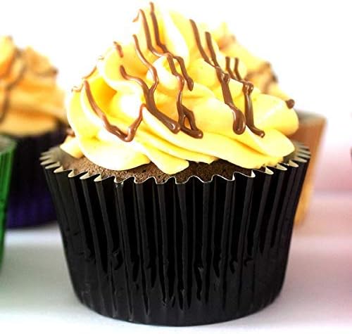Eoonfirst Black Foil Cupcake Case Liners New Year Baking Muffin Paper Cups 200 Pcs