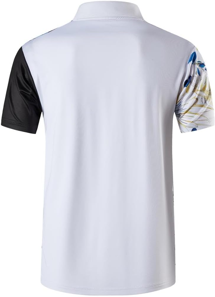 jeansian Men's Sport Outdoor Quick Dry Fit Short Sleeves Polo Tee Shirt Tshirt T-Shirt Tops Golf Tennis Bowling LSL195