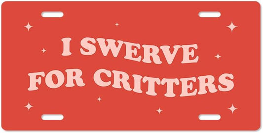 Unique Vanity License Plates | 16 Individual Designs | 3 Sizes (Automobile, Golf Cart, Motorcycle/Bike) | Made in U.S.A. | Custom Car Tags (I Brake for Critters, Motorcycle/Bike (6" x 3"))