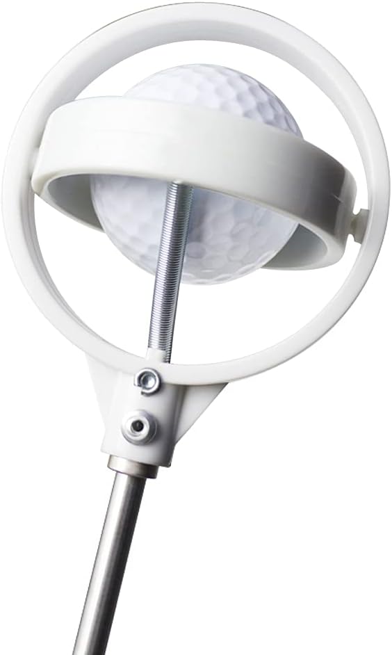 Golf Ball Retriever Or Pick Up Tool with Automatic Extendable, Stainless for Water Bush White Yellow 2 Colors Gift for Golfer