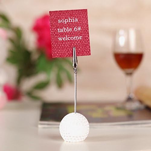 Golf Ball Shaped Table Number Holder Name Place Card Holder Memo Clip Holder Stand Note Holder Pictures Card Paper Menu Clip