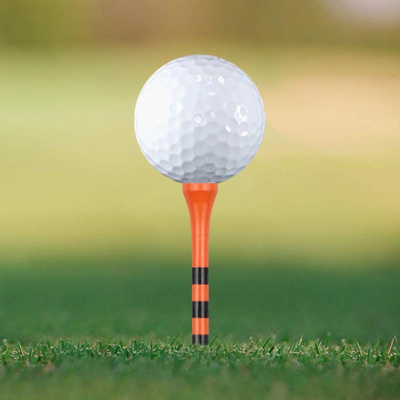 Wooden Golf Tees 3-1/4", 2-3/4", 2-1/8", 1-1/2" Available, 100 Count (Natural Color, White, Black, Blue, Red, Green, Yellow, Pink, Orange)