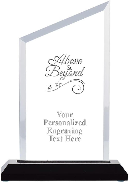 Crown Awards Personalized Acrylic Trophy, 6" Engraved Incline Slant Acrylic Award