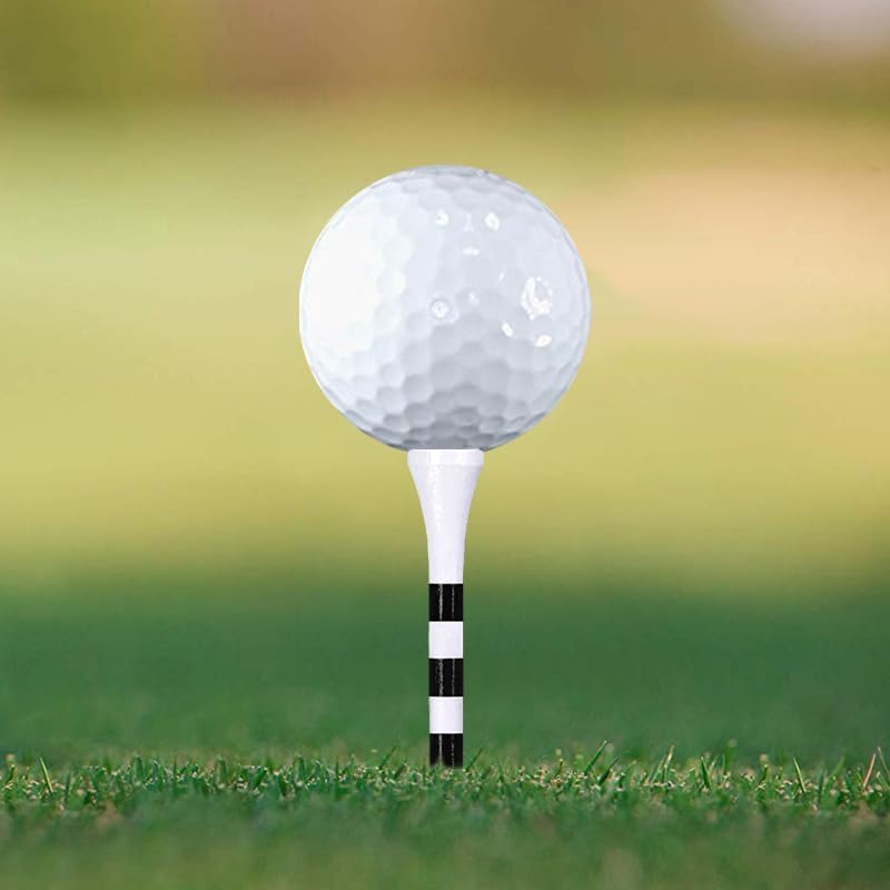 Wooden Golf Tees 3-1/4", 2-3/4", 2-1/8", 1-1/2" Available, 100 Count (Natural Color, White, Black, Blue, Red, Green, Yellow, Pink, Orange)