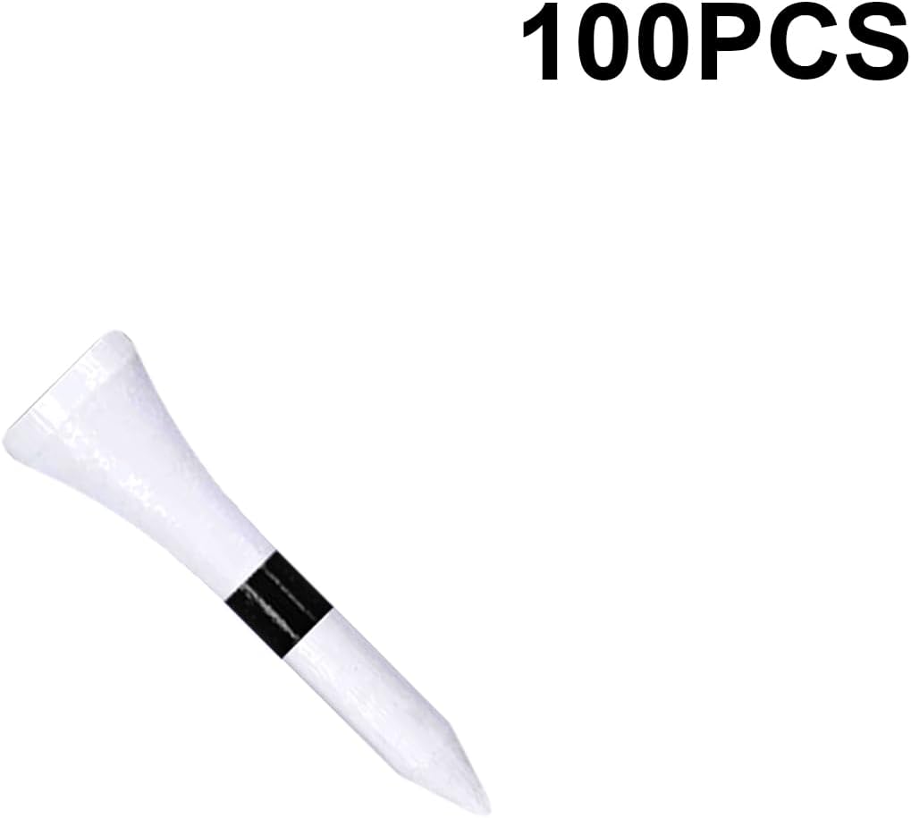 Wooden Golf Tees 3-1/4", 2-3/4", 2-1/8", 1-1/2" Available, 100 Count (Natural Color, White, Black, Blue, Red, Green, Yellow, Pink, Orange)