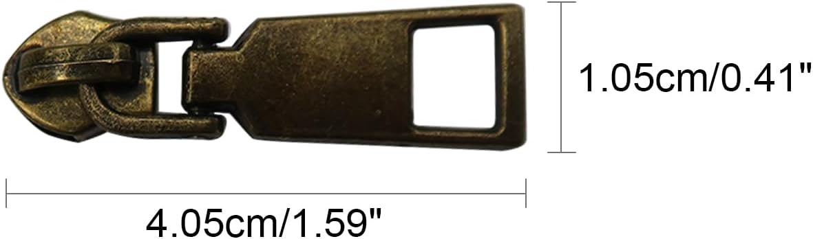 HOLSHUN #5 Zipper Sliders Zipper Pull 30pcs Bulk Heavy Duty Metal Antique Bronze Pulls for #5 Nylon Coil Zippers Replacement Luxury Bag Hardware Luggage & DIY Craft Supplies