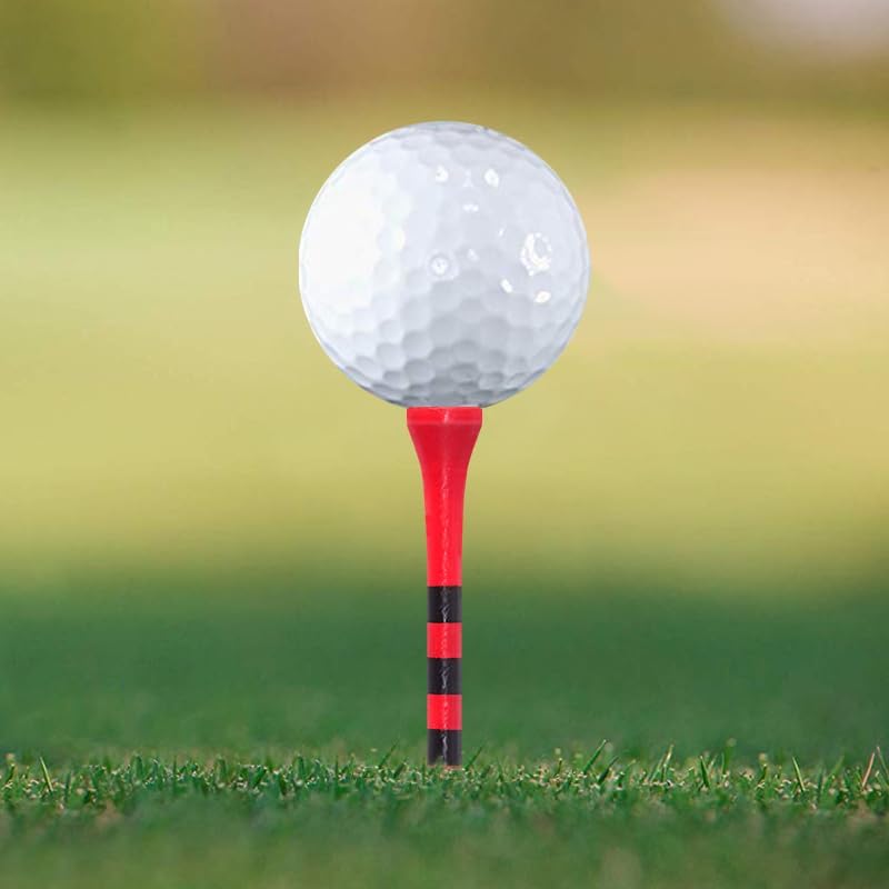 Wooden Golf Tees 3-1/4", 2-3/4", 2-1/8", 1-1/2" Available, 100 Count (Natural Color, White, Black, Blue, Red, Green, Yellow, Pink, Orange)