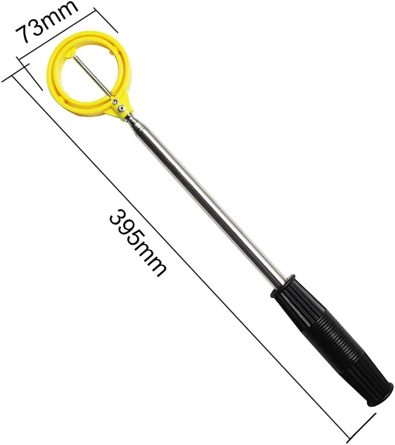 Golf Ball Retriever Or Pick Up Tool with Automatic Extendable, Stainless for Water Bush White Yellow 2 Colors Gift for Golfer
