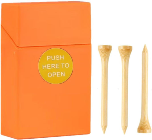 Premium Bamboo Golf-Tees | 18 Count, 2-3/4 or 3-1/4 Inch Wooden Tees | Pop-up Packaging and Cool Organization | Funny Golf Accessory for Golfers