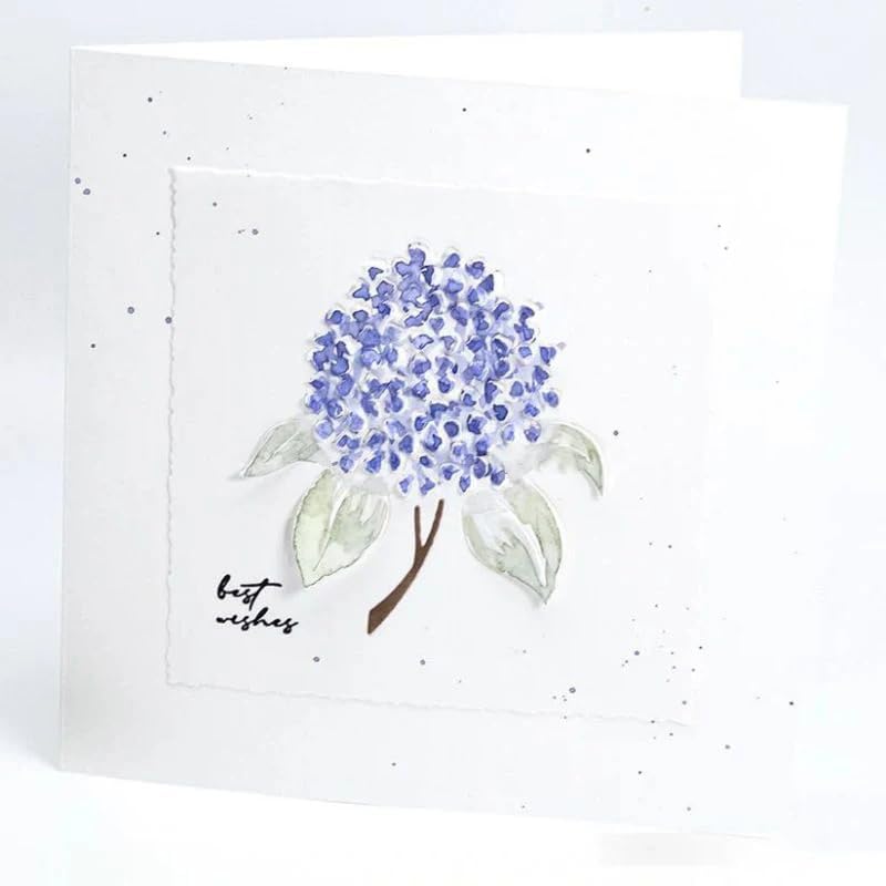 Lapoo Cutting Die for Scrapbooking, 3D Backgrounds Frame New Cutting Dies DIY Album Card Making Decor Paper Craft Metal Die Cuts Party Decorations (Hydrangea 3.4 x 3.1 in)