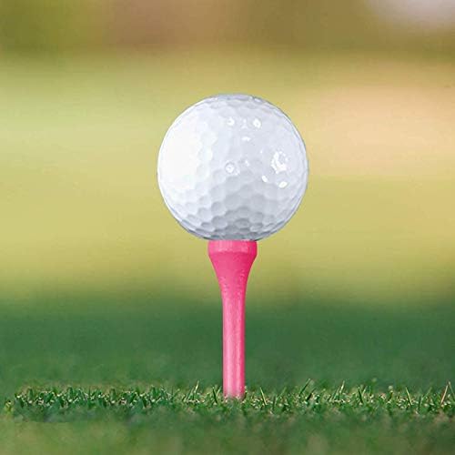 Wooden Golf Tees 3-1/4", 2-3/4", 1-1/2" Available,100 Count (Natural Color, White, Black, Blue, Red, Pink)