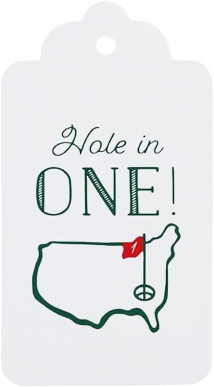 Golf Themed Hole In One First Birthday Tags - 30 Pack Golf Themed Favor and Silverware Tags for Baby 1st Birthday Decorations