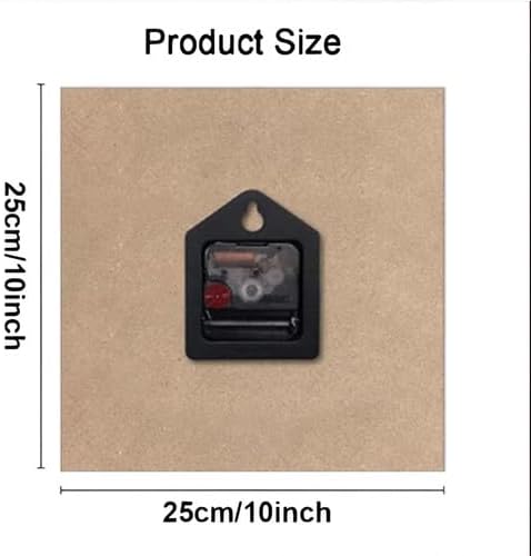 Volleyball Square Clock Silent No Ti.ck Battery Powered Home Decor Wooden Wall Clock for Living Room Kitchen Bathroom Farmhouse 10inch